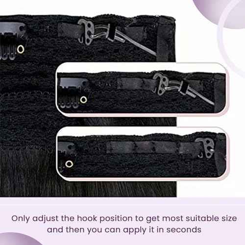 LaaVoo Wire Hair Extensions Human Hair Wire Human Hair Extensions Brown Highlight Blonde Human Hair Wire Extensions Long Hair 20 Inch 100g