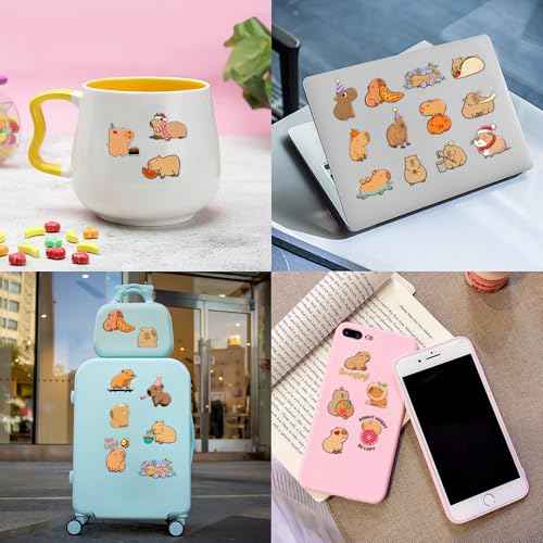 Capybara Mouse Temporary Tattoos 8 Sheets 85PCS Mouse Party Decorations Supplies Favors Animals Theme Birthday Cute Stickers Christmas Gifts for Boys Girls Class School Prizes Carnival