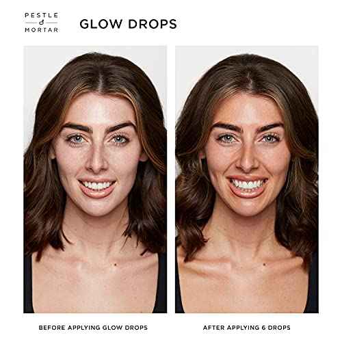 Pestle & Mortar Glow Drops - Customisable Sunless Self-Tan with Hyaluronic Acid. Effortless, Even Tanning, Super-Hydrating, Works Alongside Your Regular Skincare Products - For Men & Women- 30ml