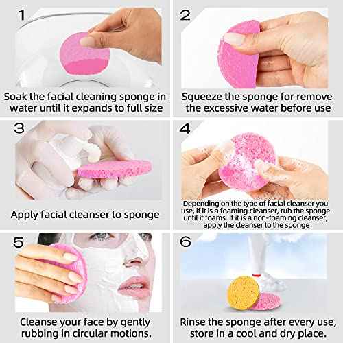 120-Count Compressed Facial Sponges|Kickleen 100% Natural Cellulose Cosmetic Spa Sponges for Daily Facial Cleansing|Makeup And Mask Removal|Exfoliating|Skin Massage|Pore Exfoliation (120 Count (Pink))