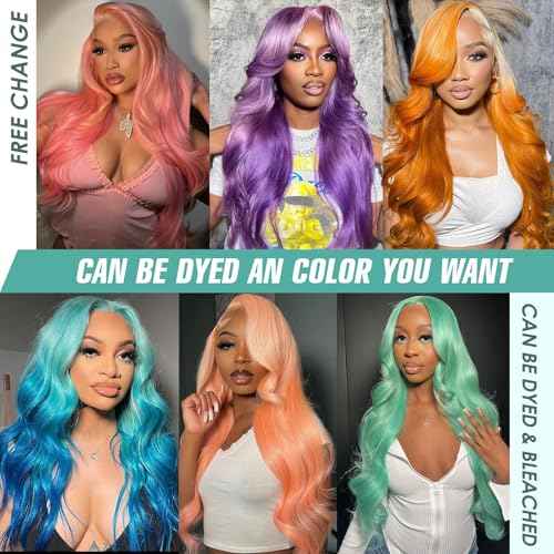 613 Blonde Body Wave Lace Front Wigs Human Hair 13X4 Lace Front Wigs Human Hair 200 Density 613 HD Lace Frontal Wigs Pre Plucked For Women 24 Inch