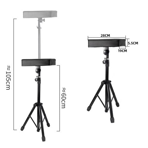 Tattoo Armrest Stand Tripod - Foldable Tattoo Arm Leg Rest Stand Adjustable Height and Tilt Black Leather Pad Professional for Tattoo Studio BETY-7