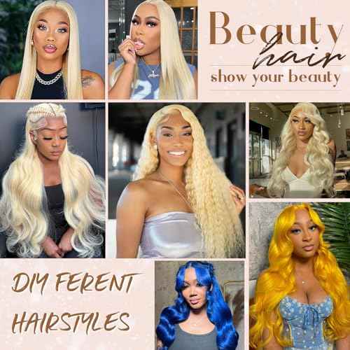 613 Blonde Bundles Human Hair 4 Bundles Straight 18 20 22 24 Inch 16A Grade Brazilian Virgin Human Hair Bundle Weave Hair Extensions For Women