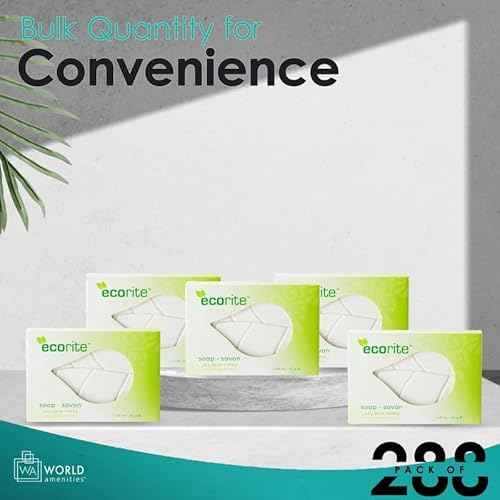 World Amenities Ecorite Leaf Soap - Case of 288 - Single Use Hand Washing Bar Soap