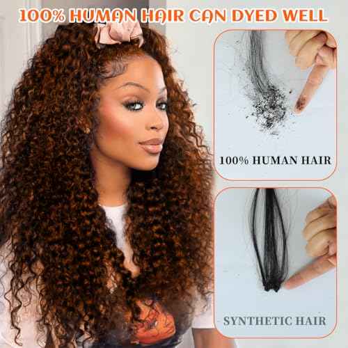 200 Density Headband Wig Human Hair Glueless Wigs Curly Wig Human Hair Deep Wave Wig for Black Women 16 Inch Wear And Go Beginner Friendly Natural Black Brazilian Virgin Hair