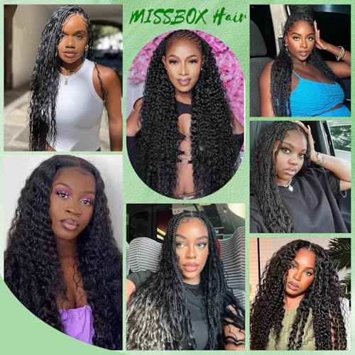 Human Braiding Hair for Boho Braids Human Hair Braid Hair 2 Bundles/Pack 100g 22 Inch Deep Wave Boho Hair Braid No Weft Curly Bulk Human Hair 12A Brazilian Virgin Hair Extensions Natural Color
