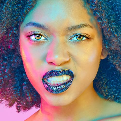 UNICORN SNOT Quiet Riot¢â Glitter Lip Duo | 2-in-1 Set: Matte Lipstick & Plastic-Free Glitter | Christmas Gift, Holiday Stocking Stuffer & Christmas Makeup | 0.15oz Black Lipstick & 0.16oz Gloss, Chasm