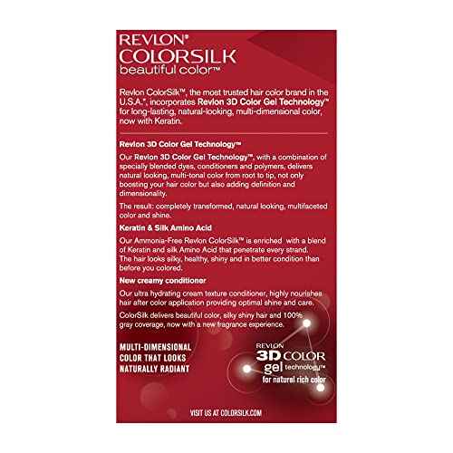 Revlon Colorsilk Beautiful Color for Unisex, #34 Deep Burgundy (Pack of 12)