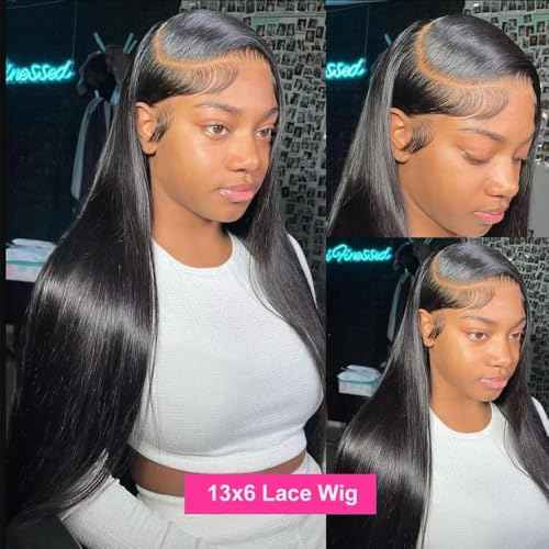 13x6 HD Lace Front Wigs Human Hair Straight Brazilian Virgin Human Hair Lace Front Wigs 180% Density 22 Inch HD Transparent Lace Front Wigs for Women