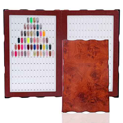 NMKL38 Luxury 308 Nail Color Chart Poly Nail UV Gel Polish Display Book with 360 Fake Nail Tips for Nail Art Salon Durable