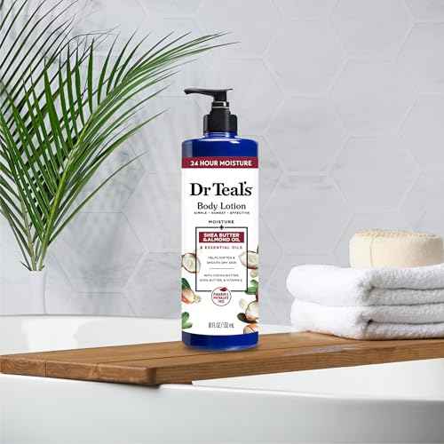 Dr Teal's Body Lotion, Shea Butter & Almond, 18 fl oz (Pack of 3)