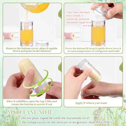50 Pcs 30 ml Empty Deodorant Containers Twistup Filling Stick Plastic Deodorant Container Refillable Bottles Bottomfill Round Lip Balm Tubes Cylinder for DIY Lip Balm (Black)