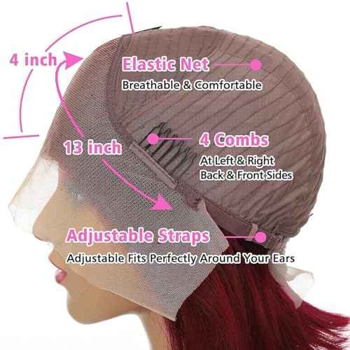 Goldfinch Ginger Orange Highlight Skunk Stripe Short Bob Wigs Human Hair Ombre 13x4 HD Chocolate Brown Straight Lace Frontal Bob Wigs Brazilian Virgin Wig 150% Density Pre Plucked 14 Inch