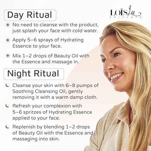 Lo?s Lee Luxury Gift Set ? Try-Out Skincare Set ? Cleansing Oil, Hydrating Essence & Beauty Oil ? 100% Natural, Water-Free, & Fragrance-Free Facial Kit ? 3-Week Supply