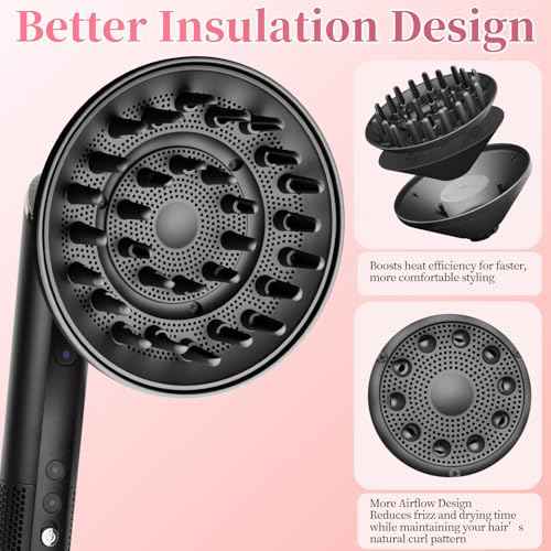 Large Diffuser for Shark Flex Style Attachment, 6 Inch Curl-Defining Diffuser Attachment Compatible With Shark FlexStyle HD400 Series, Faster Drying Styling Tool for Wavy, Curly, Coily Hair