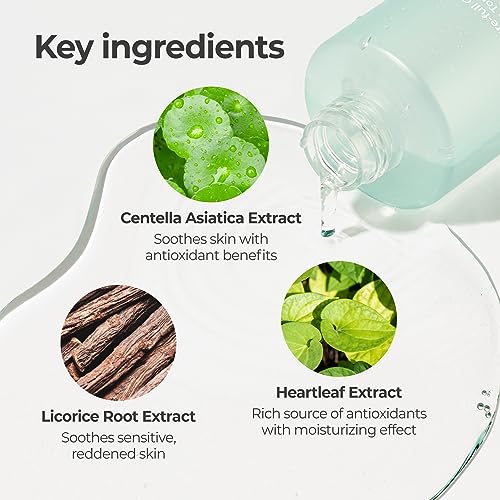 numbuzin No.1 Toner | Pure-Full Calming Herb Toner | Breakouts, Redness, Excess Oil Control | Centella Asiatica, Heartleaf, Licorice Root | Acne-Prone, Sensitive Skin | 10.14 fl. oz.