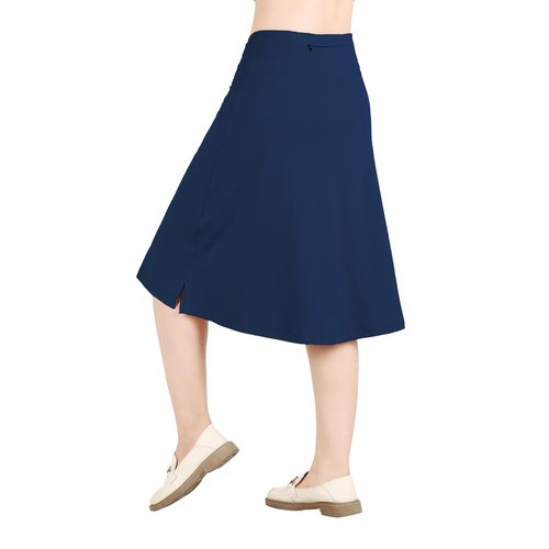 CZRLHYT Women's Athletic Skirts Running Skorts Midi Skirt Navy 5XL