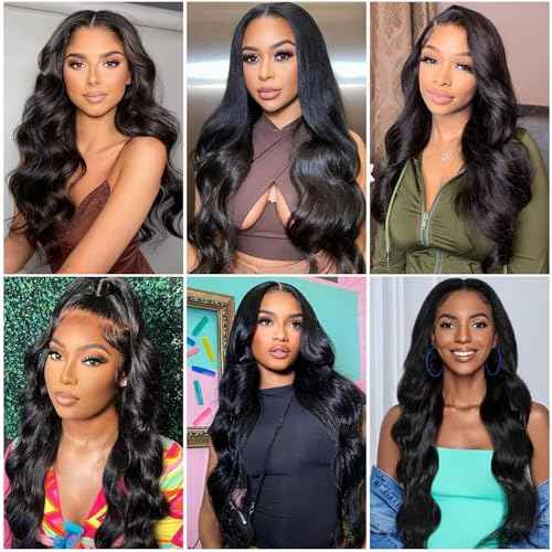 Body Wave Bundles Human Hair 20 22 24 26 Inch Human Hair Bundles 100% Unprocessed Brazilian Virgin Quick Weave 4 Bundle Human Hair Extensions for Black Women Natural Color