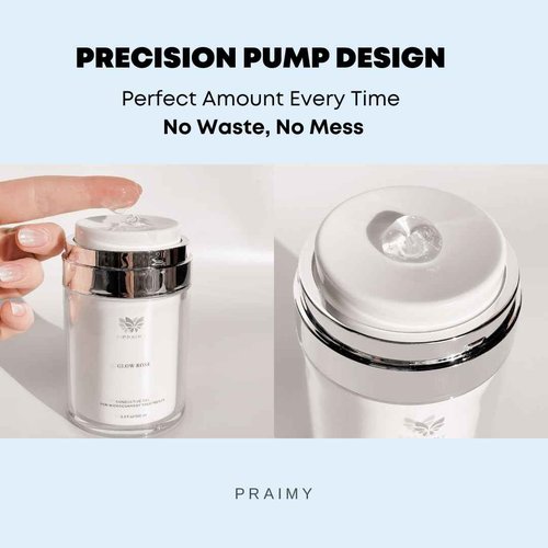 PRAIMY Glow Rose Conductive Gel β Premium Microcurrent, RF & EMS Gel with Hyaluronic Acid, Collagen & Vitamin C β Luxury Skincare Primer for Beauty Devices, 3.3 fl oz Pump