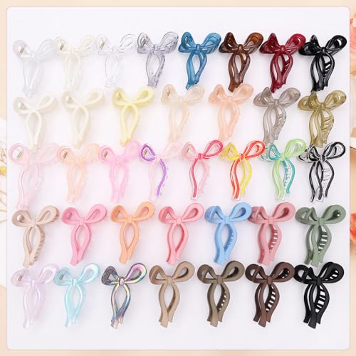 4 Pcs Bow Hair Clips Elegant Hair Claw Butterfly Hair Accessories for Girls Nonslip Butterfly Clips Hair Styling Accessories for Women