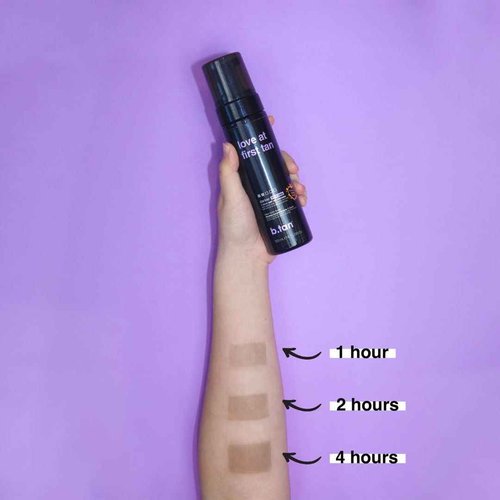 b.tan Violet Self Tan Foam & Face Mist Kit | Lovers Bundle - Dark Sunless Tanning Mousse, Bronzing Glow Gradual Facial + Body Spray, Mitt Applicator, 1 Hour Express, No Fake Tanner Smell, 6.7 Fl Oz