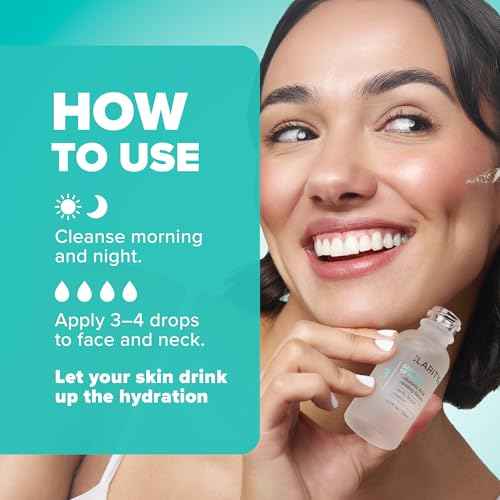 ClarityRx Daily Dose of Water Hyaluronic Acid Serum for Face, Daily Anti Aging Hydrating Serum Treatment for Dry, Dull Skin, Natural & Plant Based
