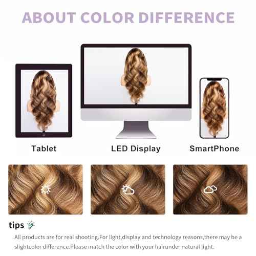 #4/27 Ombre Highlight Lace Front Wigs Human Hair Pre Cut 5X5 Glueless Honey Blonde Body Wave Wigs for Women Pre Plucked with Baby Hair Lace Closure wig 200% Density£¨22inch£©