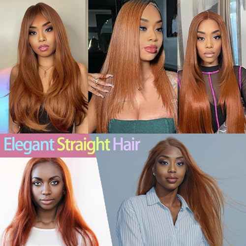 Light Brown Bundles Human Hair Straight 18 20 22 Inch Straight Human Hair Weave 3 Bundles Silky Hair Bundles Brazilian 3 Bundles Human Hair Extensions 30 Color