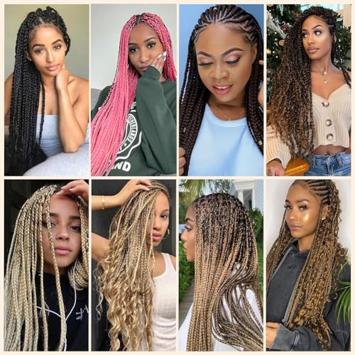 Braiding Hair Pre Stretched Ginger Easy Braids 26 Inches 350 Professional Braids Copper Hot Water Setting Synthetic Braiding Hair for Crochet Extensions (8Pcs,#350)