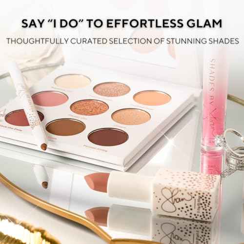 Shades by Shan ? The Bride to Be Set - Natural Glam Bridal Makeup Kit | Long-Lasting, Flawless Look for Brides ? Full Makeup Set with Eyeshadow, Lipliner & Lip Gloss