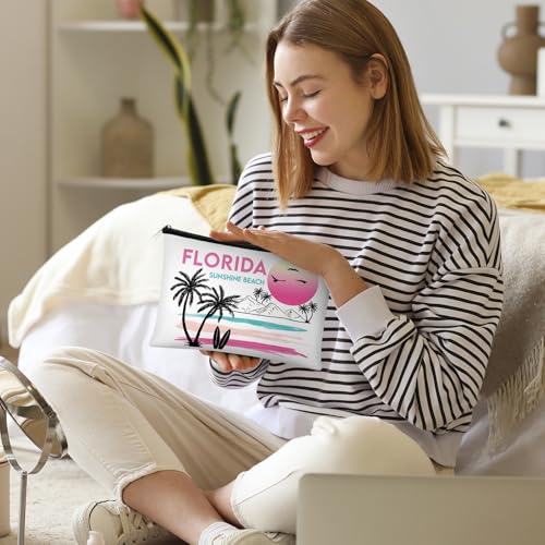 Reginary 6 Pcs City Souvenirs Gifts New York Italy Chicago Seattle Los Angeles Souvenir Canvas Tote Bag Cosmetic Bag Women