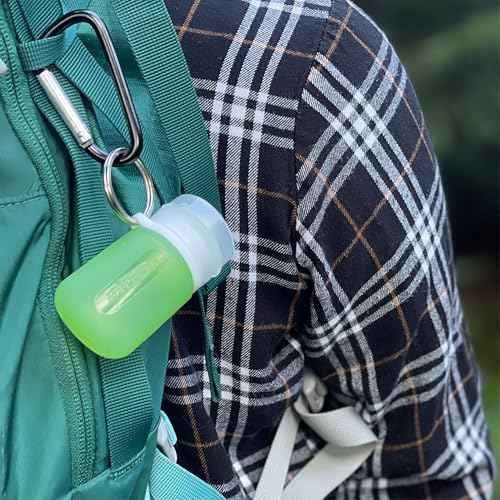 humangear GoToob Mini - Small Silicone Travel Bottles for Toiletries, Shampoo & TSA Carry-On (3-Pack, 0.9 fl oz Each)