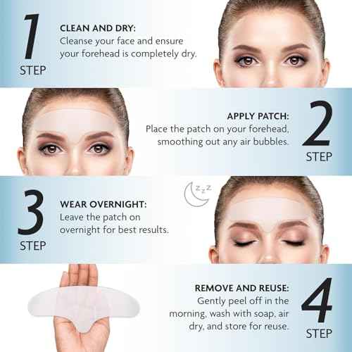 Dersie Silicone Forehead Wrinkle Patches: Overnight Use Forehead Wrinkles Treatment - Reusable Anti Wrinkle Pads for Wrinkles - 3 Patches