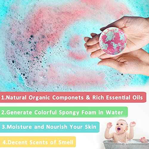 Unicorn Bath Bombs with Surprise Inside for Kids Girls, Bath Bombs Surprise Birthday Gifts Unicorn Gifts for Kids Girls with Jewelry Toys Inside
