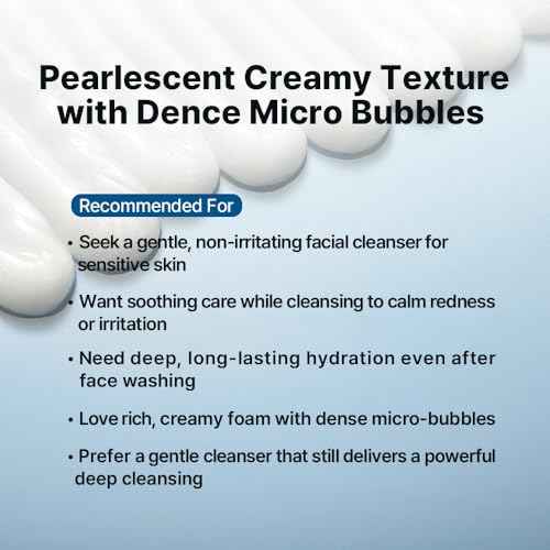 HYCICA Soothing Gentle Cleansing Foam | Low pH 5.5 Cleanser for Sensitive Skin, Calming Hydrating Cica Face Wash & Barrier Care, Centella, Ultra-Low Molecular HA, Korean Skincare, 5.07 fl oz