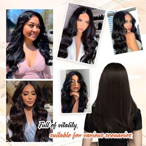 Invisible Wire Hair Extensions Real Human Hair - 18 Inch 80G Dark Brown Transparent Fish Line Clip-Ins Hair Piece, 100% Remy Human Hair Extensions for Women