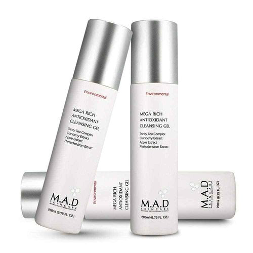 M.A.D Skincare Environmental Mega Rich Antioxidant Facial Cleansing Gel 6.75 oz.