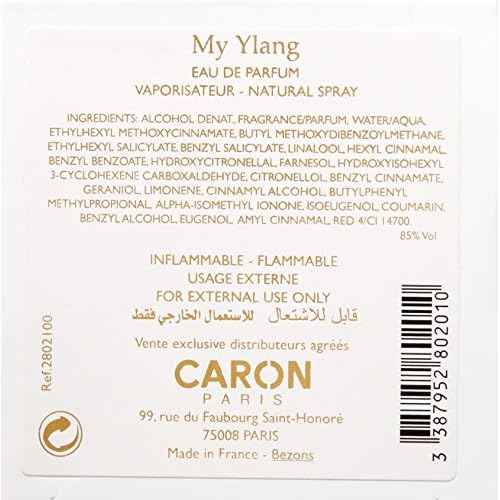 Caron Paris My Ylang Eau de Parfum Spray, 3.3 Fl Oz