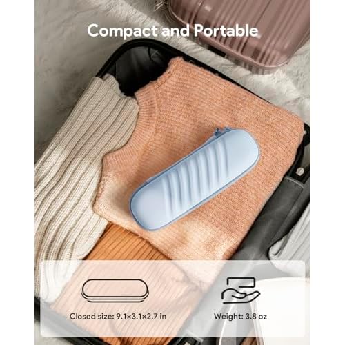 Electric Toothbrush Case for Oral-B Pro/iO/Philips Sonicare, Waterproof Traveling Toothbrush Storage Bag with Mesh Pocket Covers Protection (Blue)