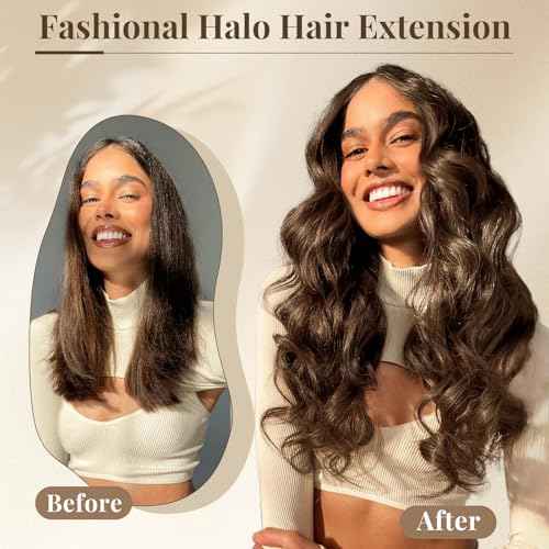 Star Show Hair Extensions Real Human Hair Chocolate Brown Hair Extensions Straight Human Hair Extensions with Transparent Wire Adjustable Size Line Hairpiece (20inch, Chocolate Brown #4)