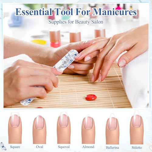 Lasnten 50 Pcs Wedding Bridal Shower Party Favors Chinoiserie Floral Nail Files Bulk Thank You for Celebrating with Us Double Sided Emery Boards for Guests Bridesmaid Bachelorette Baby Shower Party