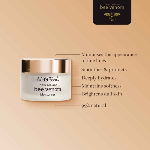 Wild Ferns New Zealand Bee Venom Moisturiser with Manuka Honey 80+, 99% Natural, 100 grams