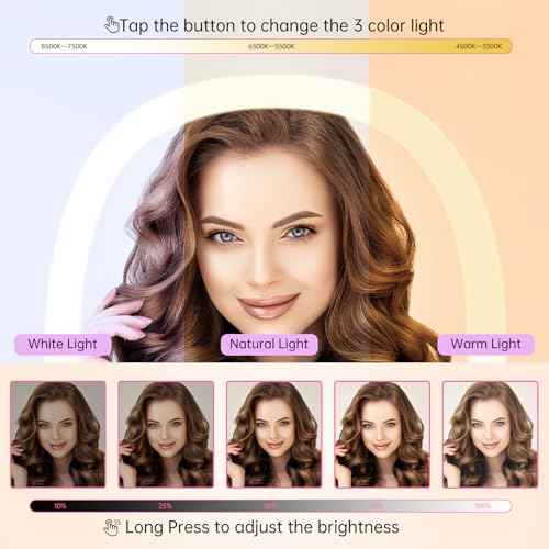 FUNTOUCH 30X/1X Wall Mounted Makeup Mirror,Rechargeable Double Sided Touch Switch Rectangle Oval Wall Mounted Magnifying Mirror with Light, 3 Color Setting,Extended Arm 360¡ÆFoldable, Nickel