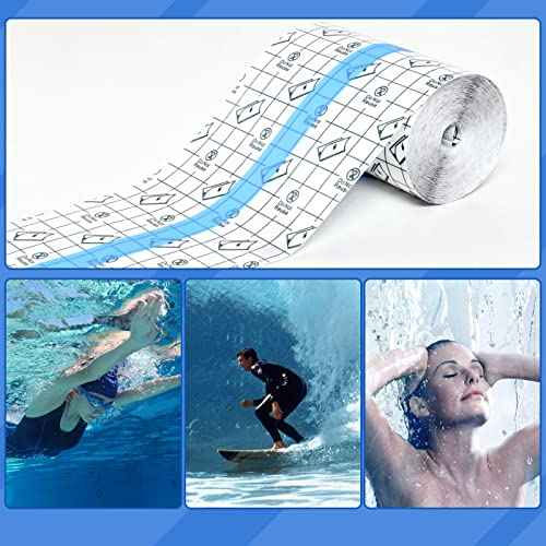 OBTANIM Transparent Waterproof Stretch Clear Adhesive Film Bandage Skin Dressing Tape for Tattoo Aftercare (4 x 394 Inch)