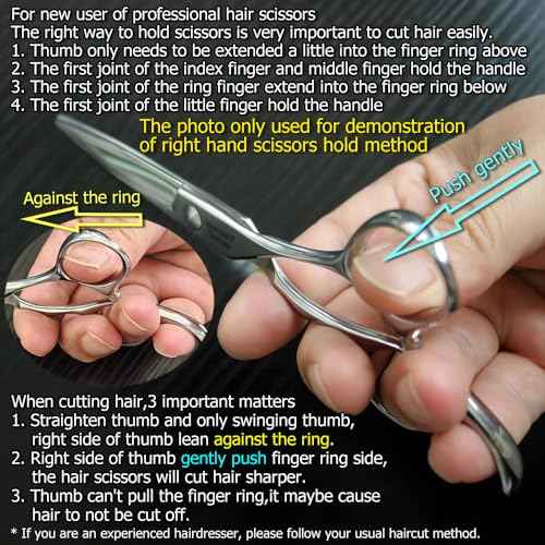 Barber Scissors 7" Professional Sliding Hair Scissors Willow Shape Sliding Hair Shears Professional Haircut Razor Edge 440c Barber Shears KINSARO for Hairdresser Barbershop or Home Use