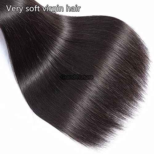 Grand Nature Frontal HD Lace Closure Only, 13x6 Frontal HD Lace, 5x5 HD Lace Closure Body Wave, Straight 4x4 Closure, 13x4 Lace Frontal HD Lace (Straight, 12"-13x6 Frontal)