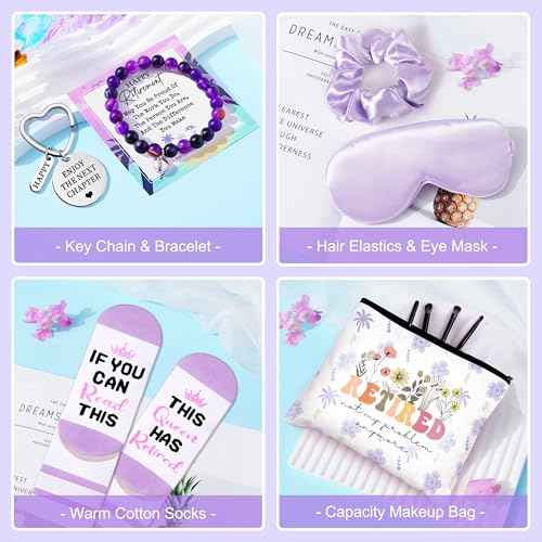 Retirement Gifts for Women 2025 Happy Retirement Gifts for Coworker Nurses Teacher Boss Friends Mom Grandma Retirees Best Retirement Gifts Ideas Funny Retired Gifts Basket