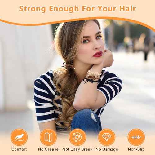 28 PCS Colorful Braided Hair Ties Bow Tie Hair Bracelets for Women Girls Elastic Hair Ties No Damage Ponytail Holders(14 Colors)