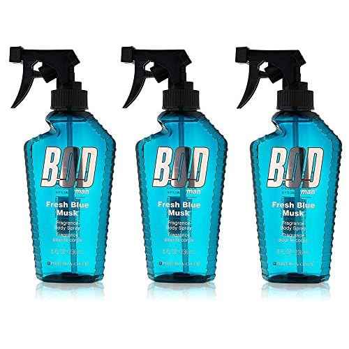 BOD Man Fresh Blue Musk Body Spray 8 Ounces (Pack of 3)