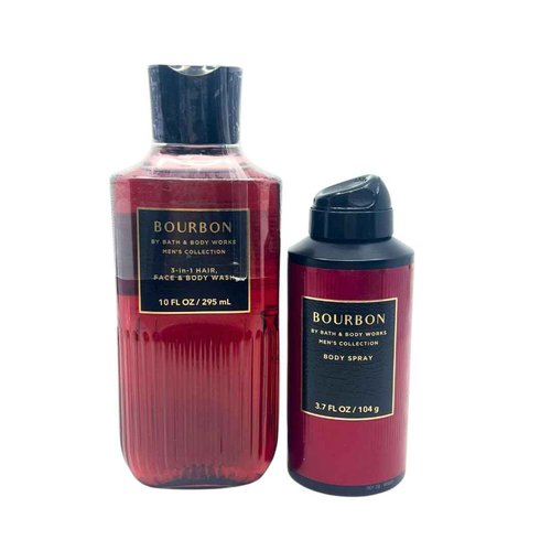 Bath and Body Works, GIFT SET BOURBON FOR MEN - BODY WASH AND DEODORIZING BODY SPRAY- FULL SIZE